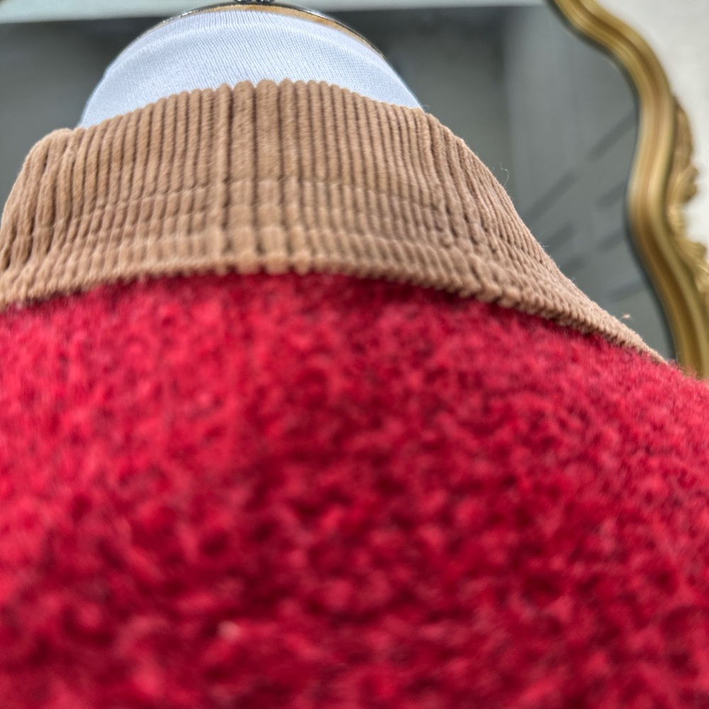 Roughrider by Circle T Vintage Sherpa Western Jacket Red 90s Heritage Ranch - Picture 6 of 9